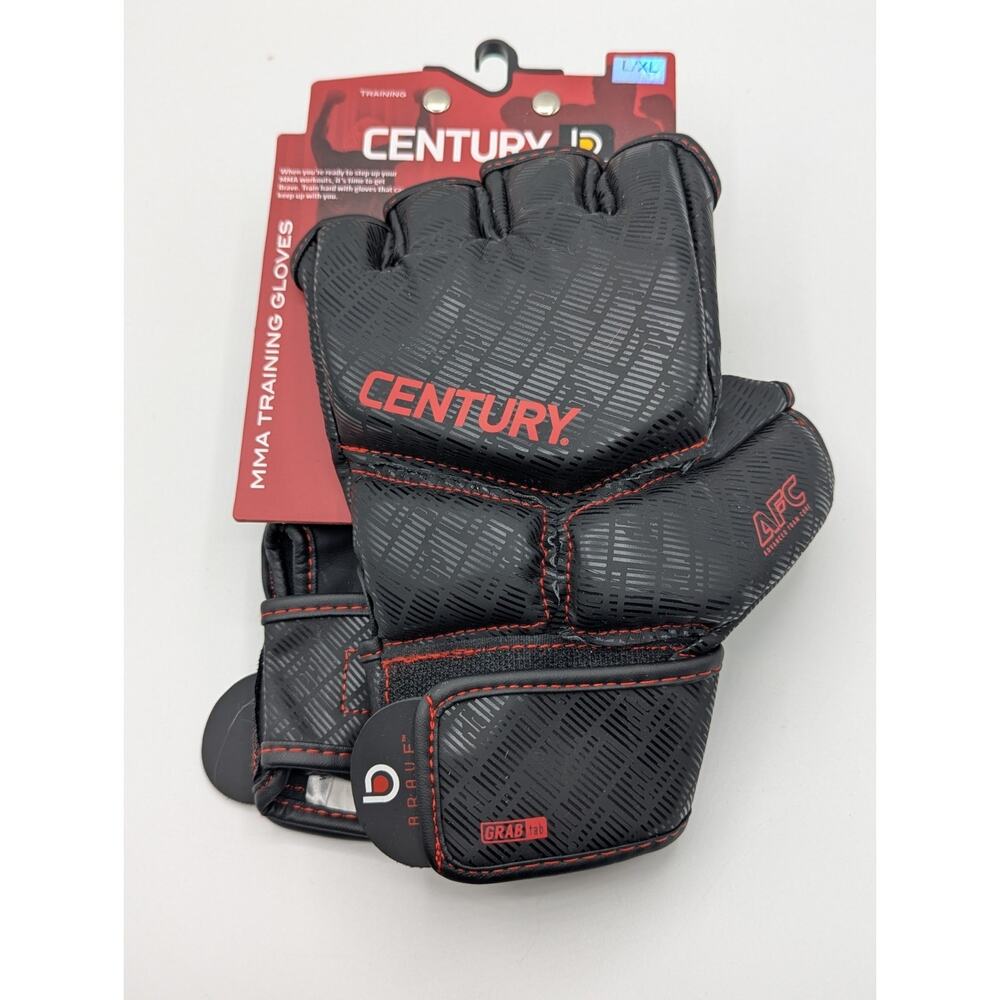 Century Brave Adult Men's Size Large/XL MMA Training Gloves Black 147315p-019252